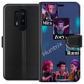 Miniatyrbillede 1 af 3: Kompatibel Tegnebogsetui til OnePlus 8 Pro K-pop Mira Zoey Rumi – Farverige karakterer i futuristisk illustration