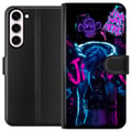 Pikkukuva 1 / 3: Yhteensopiva Lompakkokotelo Samsung Galaxy S23+ Arcane Jinx juliste League of Legends LoL graffiti neon anime Netflix pelihahmo fanitaidedesign