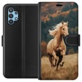 Miniatyrbillede 1 af 3: Kompatibel Tegnebogsetui til Samsung Galaxy A32 5G Elegant hest, der løber over efterårsmarker med smukke farver og en følelse af natur, kraftfuld og