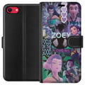 Miniatyrbilde 1 av 3: Kompatibelt Lommeboketui til Apple iPhone SE (2022) Kpop Demonjegere Zoey Estetikk Lilla Elsk meg Mystisk Idolvibe