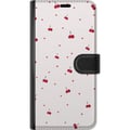 Miniatyrbillede 3 af 3: Kompatibel Tegnebogsetui til Samsung Galaxy S9+ Kirsebær og hjerter på hvid baggrund sødt romantisk design med minimalistisk udtryk og bløde toner