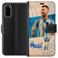 Miniatyrbillede 1 af 3: Kompatibel Tegnebogsetui til Samsung Galaxy S20 Portræt af Lionel Messi i Argentinas trøje, ikonisk design til fodboldfans med passion og energi