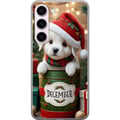 Pikkukuva 1 / 3: Yhteensopiva Puhelinkuori Samsung Galaxy S23 Joulukuu pentu joulu söpö koira tonttulakki kodikas joulu pentu juhlava lumi valot suloinen loma juliste