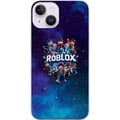 Pikkukuva 1 / 3: Yhteensopiva Puhelinkuori Apple iPhone 14 Roblox-pelidesign avatarien kanssa, galaksitausta sinisen ja violetin sävyissä, suosittu Roblox-tyyli, eepp