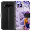 Miniatyrbild 1 av 3: Kompatibelt Plånboksfodral till Samsung Galaxy S10+ Kpop Demon Hunters Rumi Cosmic Planet Purple Fantasy Idol Aesthetic