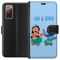 Miniatyrbild 1 av 3: Kompatibelt Plånboksfodral till Samsung Galaxy S20 FE Lilo och Stitch som dansar hula i färgglad tropisk illustration
