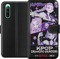 Miniatyrbild 1 av 3: Kompatibelt Plånboksfodral till Sony Xperia 10 IV Kpop Demon Hunters Huntrix Stars Mira Zoey Rumi Purple Idol Glow