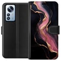 Miniatyrbild 1 av 3: Kompatibelt Plånboksfodral till Xiaomi 12 Pro Marble Pattern Luxury Design Stone