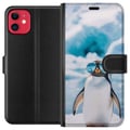 Miniatyrbillede 1 af 3: Kompatibel Tegnebogsetui til Apple iPhone 11 Pingvin med briller sjovt vinterdesign humoristisk kold stil med is hav og en trendy moderne følelse af
