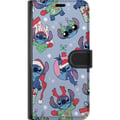 Pikkukuva 3 / 3: Yhteensopiva Lompakkokotelo Samsung Galaxy S23+ Disney Stitch -joulukuvio – suloinen Stitch-joulumalli, jossa on tonttulakit, poronsarvet ja sininen