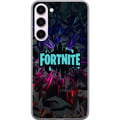 Pikkukuva 1 / 3: Yhteensopiva Puhelinkuori Samsung Galaxy S23+ Fortnite-juliste – Sininen neonlogo mustalla taustalla, pelidesign