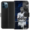 Miniatyrbild 1 av 3: Kompatibelt Plånboksfodral till Apple iPhone 12 Pro Max Kylian Mbappé Real Madrid Frankrike extrem fart stark teknik och otroligt målsinne som gör ho