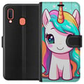 Pikkukuva 1 / 2: Yhteensopiva Lompakkokotelo Samsung Galaxy A20e Söpö Yksisarvin