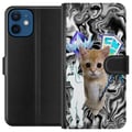 Pikkukuva 1 / 3: Yhteensopiva Lompakkokotelo Apple iPhone 12 mini Kissa