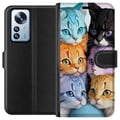 Miniatyrbillede 1 af 3: Kompatibel Tegnebogsetui til Xiaomi 12 Pro Farverige Katte