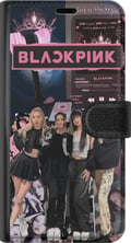 Miniatyrbild 3 av 4: Kompatibelt Plånboksfodral till Apple iPhone 13 Pro BLACKPINK collage med musikspelare modeestetik rosa svart K pop design