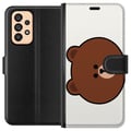 Miniatyrbillede 1 af 3: Kompatibel Tegnebogsetui til Samsung Galaxy A53 5G line friends brown