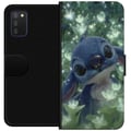 Miniatyrbillede 1 af 2: Kompatibel Tegnebogsetui til Samsung Galaxy A03s Disney Stitch kawaii-figur med blomst