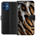 Miniatyrbillede 1 af 3: Kompatibel Tegnebogsetui til Apple iPhone 12 Tigerstribemønster safaridyr
