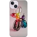 Miniatyrbillede 1 af 3: Kompatibel Mobilcover til Apple iPhone 14 Balloon Pup farverig ballonhund i pop art-glasstil, regnbuefarver og moderne trendy design