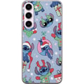 Pikkukuva 1 / 3: Yhteensopiva Puhelinkuori Samsung Galaxy S23+ Disney Stitch -joulukuvio – suloinen Stitch-joulumalli, jossa on tonttulakit, poronsarvet ja sininen ta