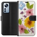 Pikkukuva 1 / 3: Yhteensopiva Lompakkokotelo Xiaomi 12 Pro Painetut kukat