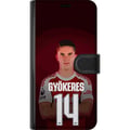 Miniatyrbillede 3 af 3: Kompatibel Tegnebogsetui til OnePlus 8 Pro Viktor Gyökeres Arsenal 14 Fodboldinspireret design med Gyökeres i rød kamptrøje nummer 14