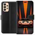 Pikkukuva 1 / 3: Yhteensopiva Lompakkokotelo Samsung Galaxy A33 5G Lamborghini Huracán oranssi superauto luksusauto urheiluauto kilpa-ajo etunäkymä auto eksoottinen n