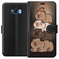 Miniatyrbilde 1 av 3: Kompatibelt Lommeboketui til Samsung Galaxy S8 Kapybara Kawaii søt dyrefigur