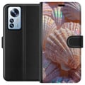 Miniatyrbillede 1 af 3: Kompatibel Tegnebogsetui til Xiaomi 12 Pro Muslingeskal glitrende design i pastel og skinnende nuancer inspireret af hav strand og sommerens smukke f