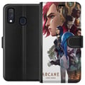 Miniatyrbild 1 av 3: Kompatibelt Plånboksfodral till Samsung Galaxy A40 Arcane LoL poster League of Legends Netflix anime Jinx Vi gaming characters fanart fantasy artwork