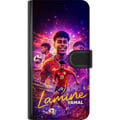 Pikkukuva 3 / 3: Yhteensopiva Lompakkokotelo Samsung Galaxy A33 5G Lamine Yamal -jalkapallojuliste Espanjan maajoukkuepaidassa, vauhdikas ja värikäs urheilukuvitus nu