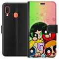 Miniatyrbillede 1 af 2: Kompatibel Tegnebogsetui til Samsung Galaxy A20e Powerpuff Pigerne – tegnede superhelte