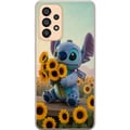 Pikkukuva 1 / 3: Yhteensopiva Puhelinkuori Samsung Galaxy A33 5G Disney Stitch auringonkukkajuliste Lilo ja Stitch siniset alien-auringonkukat söpö kawaii-hahmo pelto