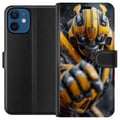 Miniatyrbilde 1 av 3: Kompatibelt Lommeboketui til Apple iPhone 12 Bumblebee Transformers gul robot mecha sci-fi actionkriger detaljert cyberpunkheltemotiv plakat