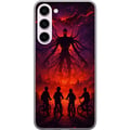 Miniatyrbild 1 av 3: Kompatibelt Mobilskal till Samsung Galaxy S23+ Mörk fantasyillustration inspirerad av Stranger Things med övernaturlig varelse, blixtar och cyklande