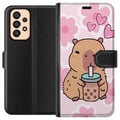 Pikkukuva 1 / 3: Yhteensopiva Lompakkokotelo Samsung Galaxy A33 5G Kawaii Capybara Sydän Anime-tyyli Söpö Suunnittelu Eläinaihe TikTok Suosittu Lahja Tyttö