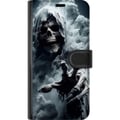 Pikkukuva 3 / 3: Yhteensopiva Lompakkokotelo Samsung Galaxy S23+ kuolema viikatemies juliste pääkallo pääkallo kauhu kauhu tumma aave aave pelottava sumu tumma design