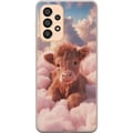 Miniatyrbild 1 av 3: Kompatibelt Mobilskal till Samsung Galaxy A33 5G Söt kalv bland moln drömlik rosa design med mjuka färger varm känsla av lugn trygghet glädje och fan