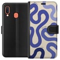 Miniatyrbillede 1 af 2: Kompatibel Tegnebogsetui til Samsung Galaxy A20e Rolige Bølger