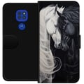 Miniatyrbillede 1 af 3: Kompatibel Tegnebogsetui til Motorola Moto G9 Play Hesten i kærlighed