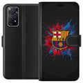 Miniatyrbilde 1 av 3: Kompatibelt Lommeboketui til Xiaomi Redmi Note 11 Pro 5G Barcelona Splash Art med FC Barcelonas emblem i blått og rødt, perfekt for fotballfans