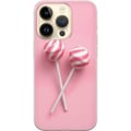 Pikkukuva 1 / 3: Yhteensopiva Puhelinkuori Apple iPhone 14 Pro Vaaleanpunaiset tikkarit ja karkkidesign – Söpö pastellikuvio trendikkäille asusteille