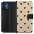 Pikkukuva 1 / 3: Yhteensopiva Lompakkokotelo Apple iPhone 12 mini Sydänverkko