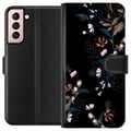 Miniatyrbillede 1 af 3: Kompatibel Tegnebogsetui til Samsung Galaxy S21 Blomster