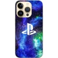Pikkukuva 1 / 3: Yhteensopiva Puhelinkuori Apple iPhone 14 Pro PlayStation-logo galaksitaustaa vasten kosminen pelidesign pelaajille ja konsolifaneille