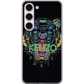 Pikkukuva 1 / 3: Yhteensopiva Puhelinkuori Samsung Galaxy S23 Kenzo tiikeri Pariisi muotijuliste muoti ylellisyys streetwear-brändi logo ikoninen musta tausta retrota