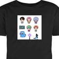 Miniatyrbilde 1 av 9: Barn T-skjorte Kpop Demon Hunters Chibi Søte Idoler Anime Stil Tegneserie Kawaii Kunst Svart 9-11 År