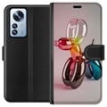 Miniatyrbillede 1 af 3: Kompatibel Tegnebogsetui til Xiaomi 12 Pro Balloon Pup farverig ballonhund i pop art-glasstil, regnbuefarver og moderne trendy design