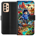 Miniatyrbilde 1 av 3: Kompatibelt Lommeboketui til Samsung Galaxy A53 5G Stor, detaljert Roblox-verden fylt med karakterer, eventyr og fargerike miljøer